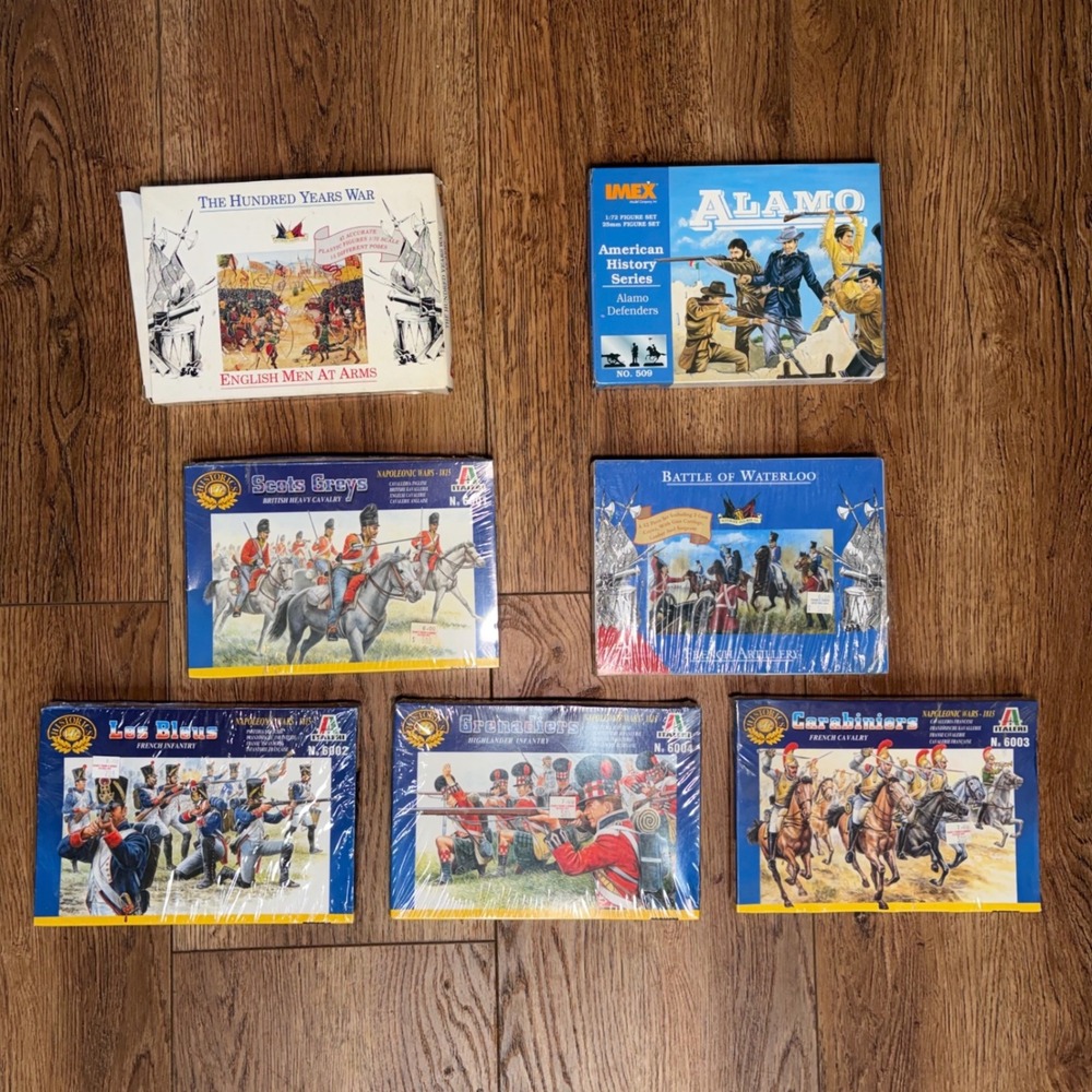 Italeri Waterloo Lot of 7 1/72 Military Model Kits IMEX Napoleonic Figures New